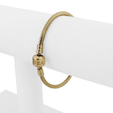 Pandora 14k Yellow Gold 15.3g Snake Bracelet with Barrel Clasp 6.5"