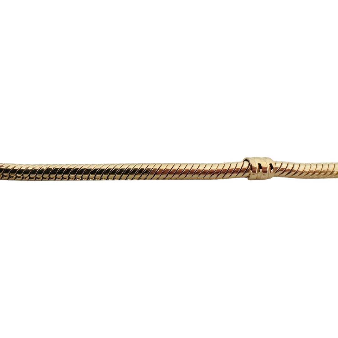 Pandora 14k Yellow Gold 15.3g Snake Bracelet with Barrel Clasp 6.5"
