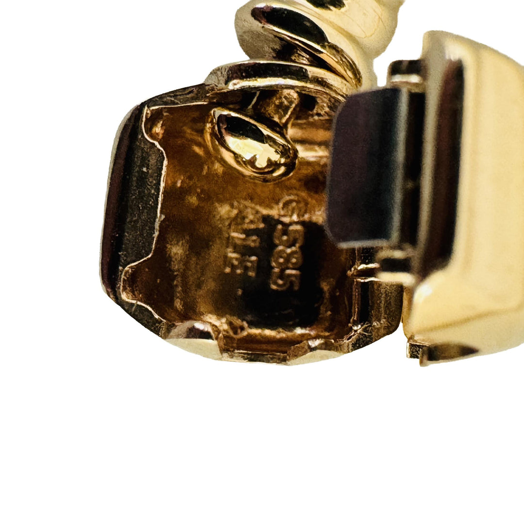 Pandora 14k Yellow Gold 15.3g Snake Bracelet with Barrel Clasp 6.5"