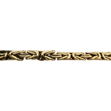14k Yellow Gold 21g Cabochon Onyx Byzantine Link Bolt Clasp Bracelet 7"