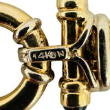 14k Yellow Gold 21g Cabochon Onyx Byzantine Link Bolt Clasp Bracelet 7"
