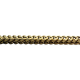 10k Yellow Gold 40g Men's Semi Solid 6mm Squared Franco Link Chain Necklace 26"