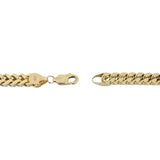 10k Yellow Gold 40g Men's Semi Solid 6mm Squared Franco Link Chain Necklace 26"