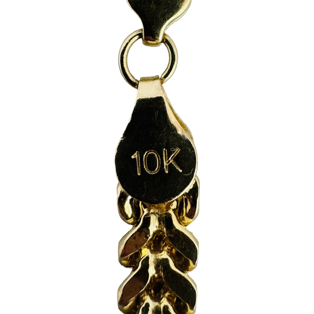 10k Yellow Gold 40g Men's Semi Solid 6mm Squared Franco Link Chain Necklace 26"