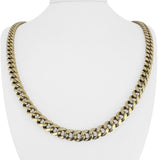 10k Yellow Gold 30.5g Semi Solid 7.5mm Cuban Link Chain Necklace 24"
