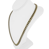 10k Yellow Gold 30.5g Semi Solid 7.5mm Cuban Link Chain Necklace 24"