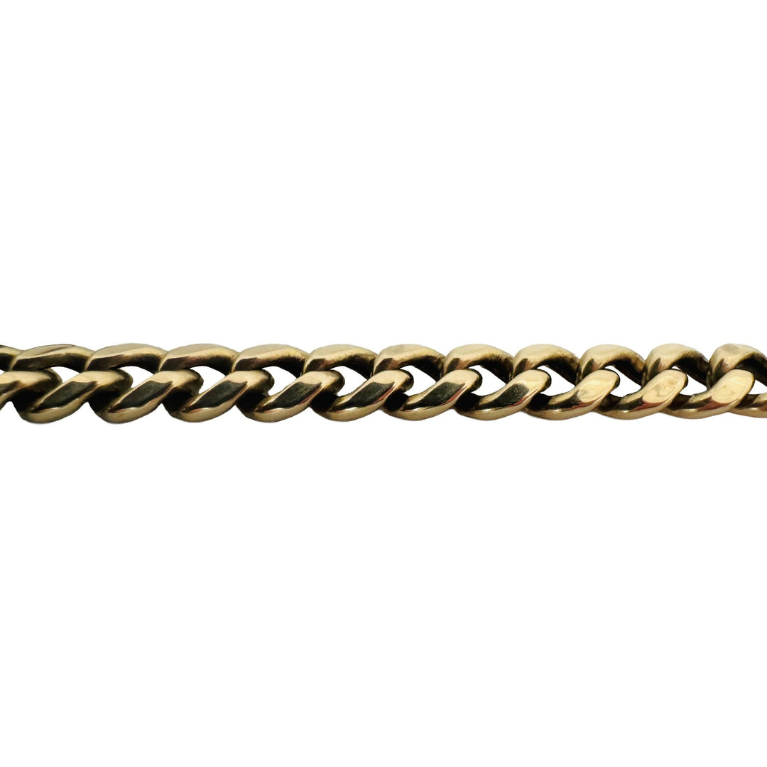 10k Yellow Gold 30.5g Semi Solid 7.5mm Cuban Link Chain Necklace 24"