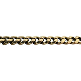 10k Yellow Gold 30.5g Semi Solid 7.5mm Cuban Link Chain Necklace 24"