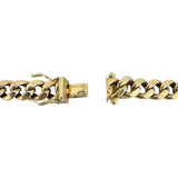 10k Yellow Gold 30.5g Semi Solid 7.5mm Cuban Link Chain Necklace 24"