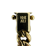 10k Yellow Gold 30.5g Semi Solid 7.5mm Cuban Link Chain Necklace 24"