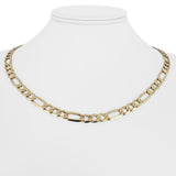 10k Yellow Gold 17.6g Solid 6mm Figaro Link Chain Necklace 19"