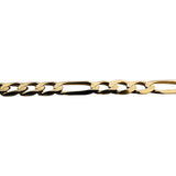 10k Yellow Gold 17.6g Solid 6mm Figaro Link Chain Necklace 19"