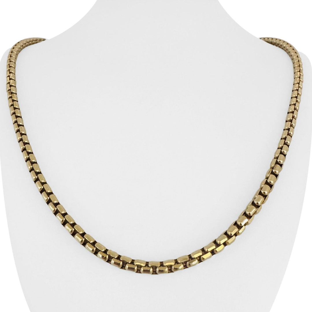 14k Yellow Gold 28.4g Milor Thick 5mm Rounded Box Link Chain Necklace Italy 24"