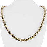 14k Yellow Gold 28.4g Milor Thick 5mm Rounded Box Link Chain Necklace Italy 24"