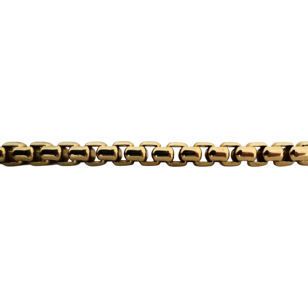 14k Yellow Gold 28.4g Milor Thick 5mm Rounded Box Link Chain Necklace Italy 24"