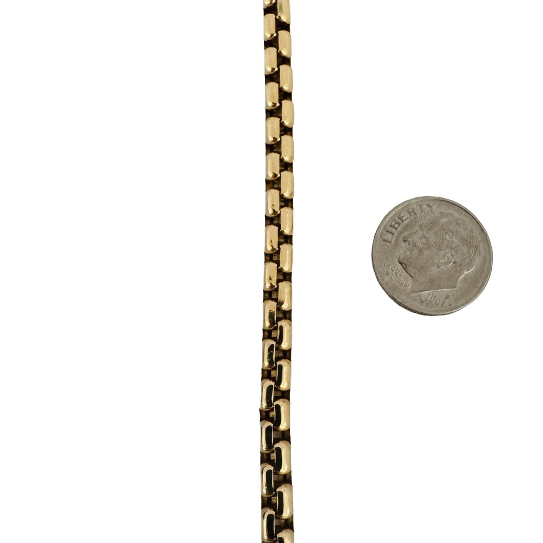14k Yellow Gold 28.4g Milor Thick 5mm Rounded Box Link Chain Necklace Italy 24"