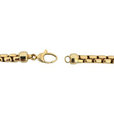 14k Yellow Gold 28.4g Milor Thick 5mm Rounded Box Link Chain Necklace Italy 24"