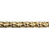 14k Yellow Gold 25.8g Solid Heavy 7.5mm Chunky Nugget Link Bracelet 7.25"