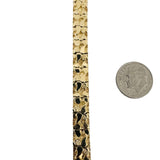 14k Yellow Gold 25.8g Solid Heavy 7.5mm Chunky Nugget Link Bracelet 7.25"