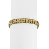 14k Yellow Gold 25.8g Solid Heavy 7.5mm Chunky Nugget Link Bracelet 7.25"