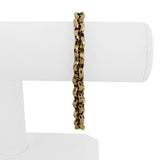 14k Yellow Gold 12g Ladies Faceted 8.5mm Rolo Link Bracelet 8"