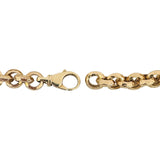 14k Yellow Gold 12g Ladies Faceted 8.5mm Rolo Link Bracelet 8"
