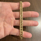 18k Yellow Gold 14.9g Hollow Thick 9mm Curb Link Bracelet 8"