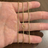 18k Yellow Gold 11.6g Solid Thin UnoAErre Curb Link Chain Necklace Italy 27"
