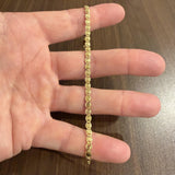 18k Yellow Gold 8g Solid Vintage Fancy Mariner Link Bracelet Italy 7"