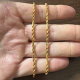 22k Yellow Gold 16.4g Solid Ladies 2.8mm Milano Rope Chain Necklace 17"