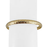 14k Yellow Gold 6.2g Ladies Diamond Cut 6.5mm Fancy Bangle Bracelet 7.5"
