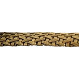 14k Yellow Gold 19.7g Vintage Ladies 12mm Woven Mesh Link Bracelet Italy 7.25"
