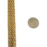14k Yellow Gold 19.7g Vintage Ladies 12mm Woven Mesh Link Bracelet Italy 7.25"