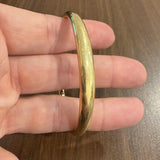 18k Yellow Gold 15g Vintage Polished Graduated Bangle Bracelet Italy 7.5"