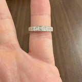 18k White Gold and 0.25cttw Diamond Half Eternity Band Ring Size 7