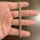 14k Yellow Gold and 2.25cttw Diamond Vintage Fancy Link Bracelet 7.75"