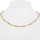 24k Pure Yellow Gold 13.8g Solid Vintage 2.8mm Fancy Link Chain Necklace 17"