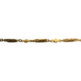 24k Pure Yellow Gold 13.8g Solid Vintage 2.8mm Fancy Link Chain Necklace 17"