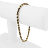18k Yellow Gold 6.7g Vintage 4mm Rope Bracelet 8.25"
