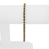 18k Yellow Gold 6.7g Vintage 4mm Rope Bracelet 8.25"