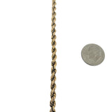 18k Yellow Gold 6.7g Vintage 4mm Rope Bracelet 8.25"