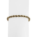 18k Yellow Gold 6.7g Vintage 4mm Rope Bracelet 8.25"