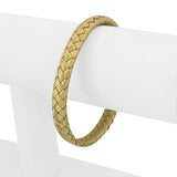 18k Yellow Gold 23g Solid Heavy Vintage Woven Mesh Bracelet Italy 7.5"