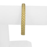 18k Yellow Gold 23g Solid Heavy Vintage Woven Mesh Bracelet Italy 7.5"