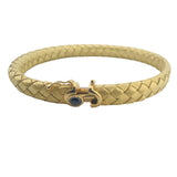 18k Yellow Gold 23g Solid Heavy Vintage Woven Mesh Bracelet Italy 7.5"