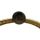 18k Yellow Gold 23g Solid Heavy Vintage Woven Mesh Bracelet Italy 7.5"