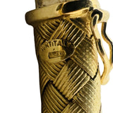 18k Yellow Gold 23g Solid Heavy Vintage Woven Mesh Bracelet Italy 7.5"