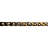 18k Yellow and White Gold 17.6g Ladies Thick 7mm Wheat Link Bracelet 7"
