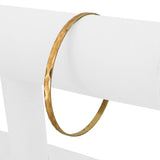 18k Yellow Gold 9.4g Solid Vintage 3.5mm Fancy Bangle Bracelet Italy 7.85"