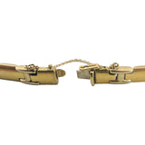 18k Two Tone Gold 17.6g Vintage 7mm Fancy Panel Link Bracelet Italy 7.25"